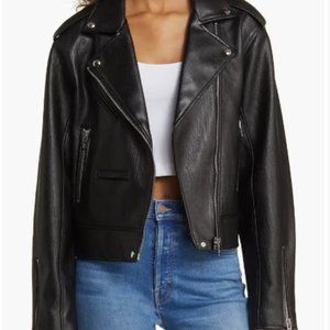 BLANKNYC Faux Leather Moto Jacket